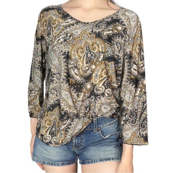 Y2K Sparky Parsley Printed Top All Hours Size Medium - Picture 1 of 6